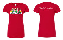 Load image into Gallery viewer, ***NEW NEW NEW*** Tannerites NEW Logo Ladies Jersey Slim Fit T-Shirt